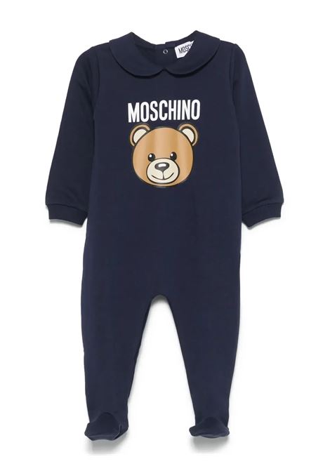 Pigiama Blu Con Stampa Moschino Teddy Bear MOSCHINO KIDS | MUY086LCA1940016